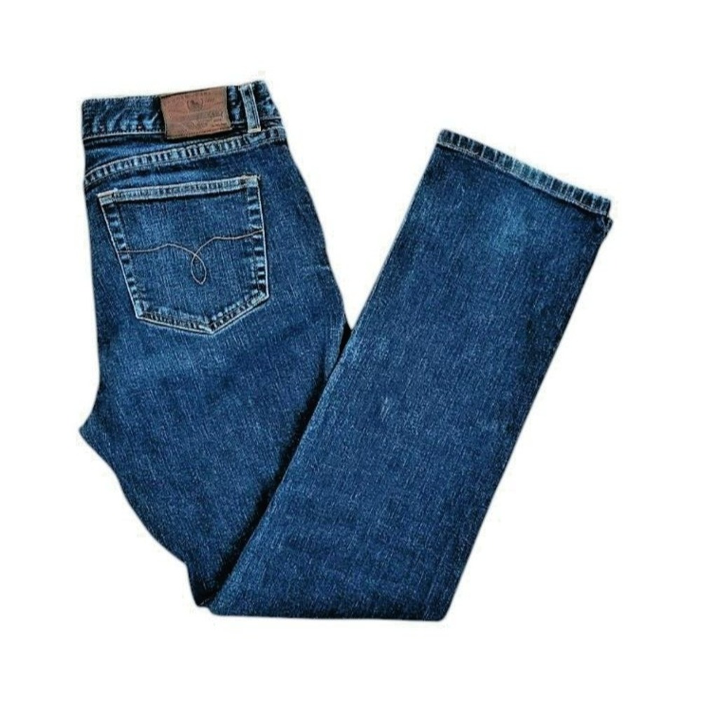 Lauren Ralph Lauren Jeans Co‎ Womens 6 Distressed Straight Leg Dark Wash Denim